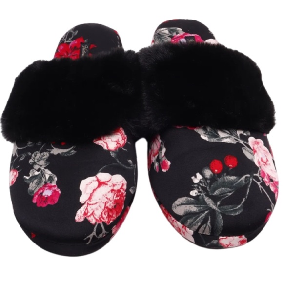 VICTORIA’S SECRET • Peonies Fur Trim Slippers - Picture 4 of 8